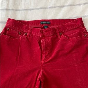 Ralph Lauren Jeans Company Red Straight Leg Cords